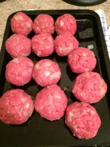 meatballs prepared